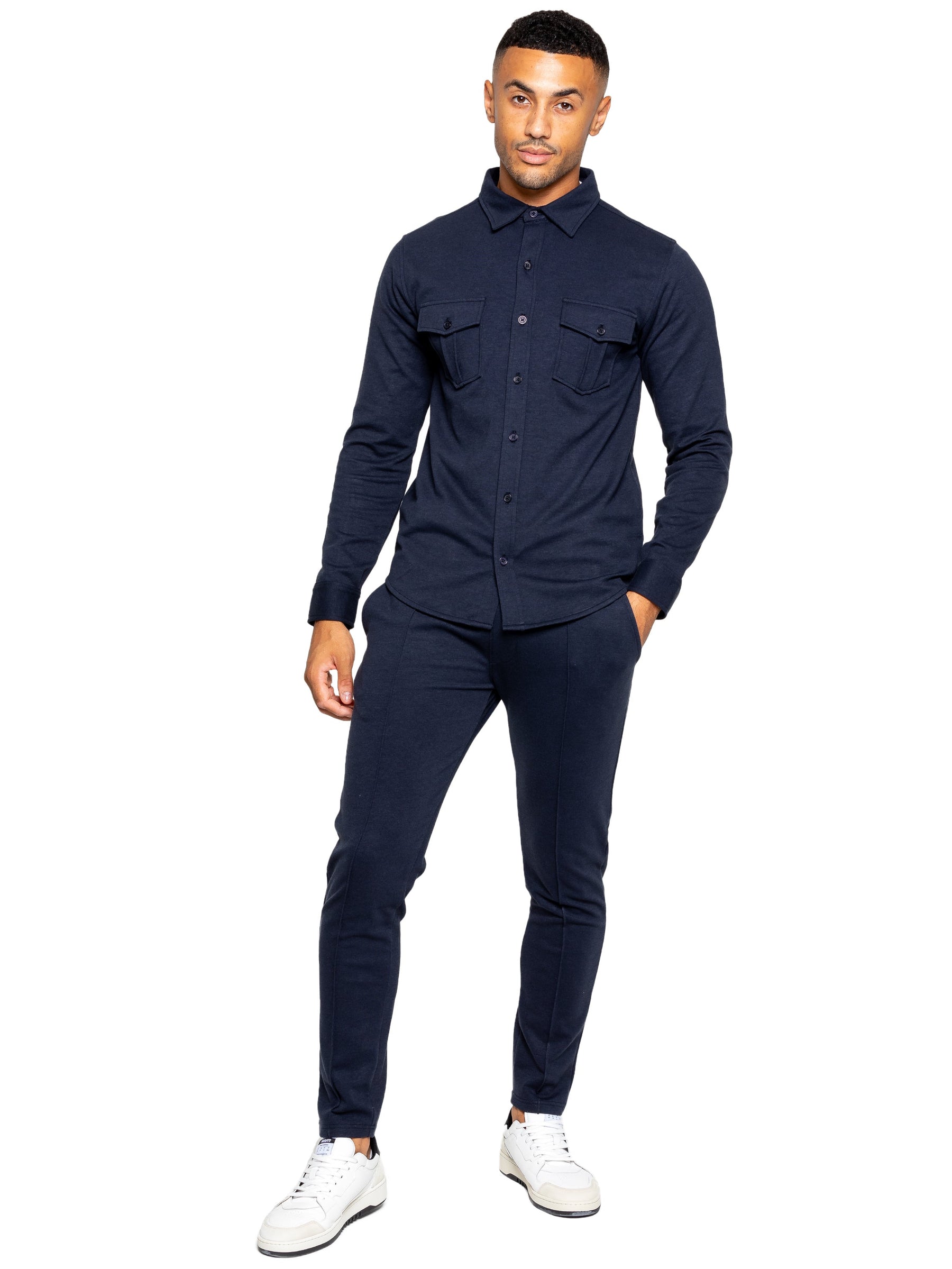 EZSH616 & EZJG618 Copy of Enzo | Mens Overshirt Tracksuit Set ENZO RAWDENIM