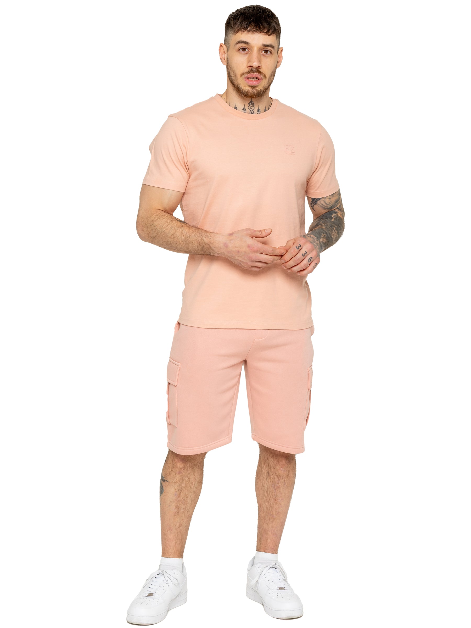 Enzo | Mens T-Shirt Tracksuit Set With Shorts