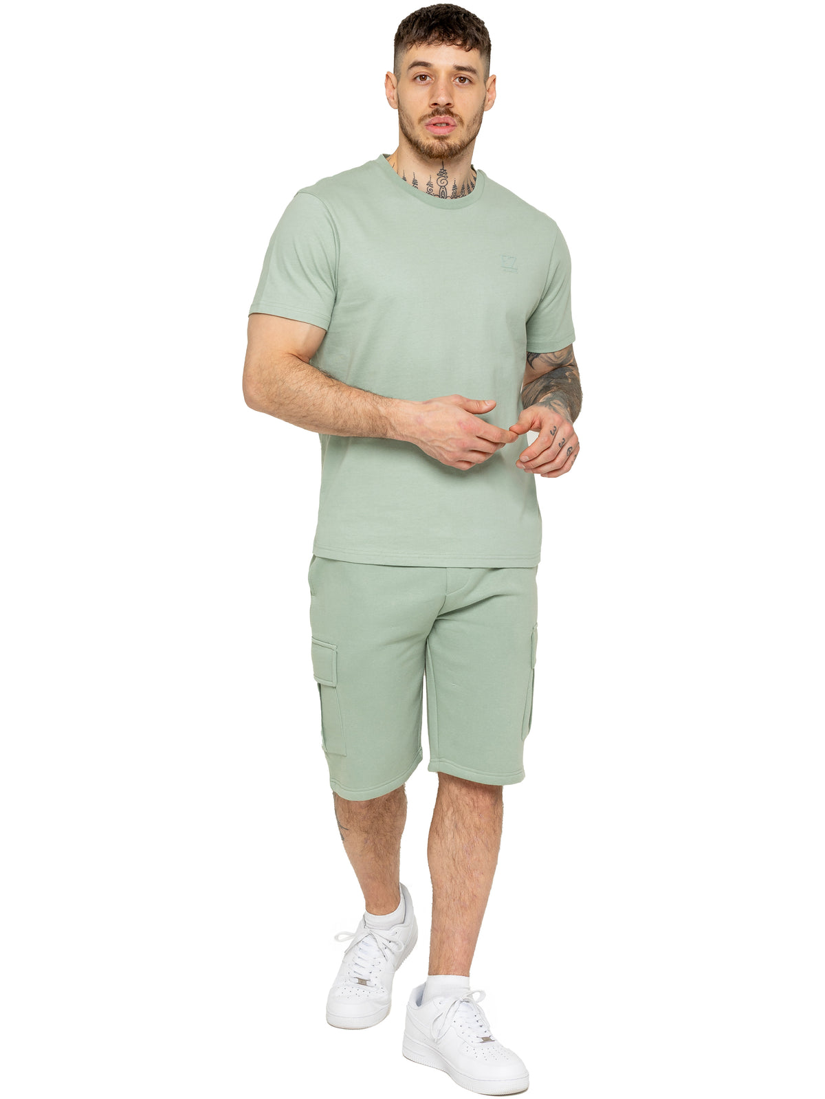 Enzo | Mens T-Shirt Tracksuit Set With Shorts