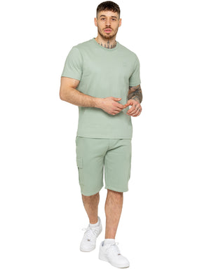Enzo | Mens T-Shirt Tracksuit Set With Shorts