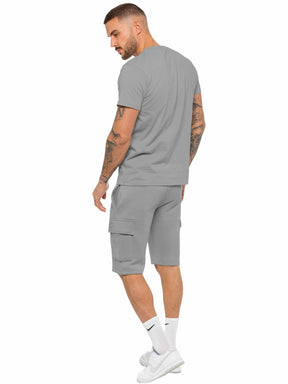 Enzo | Mens T-Shirt Tracksuit Set With Shorts