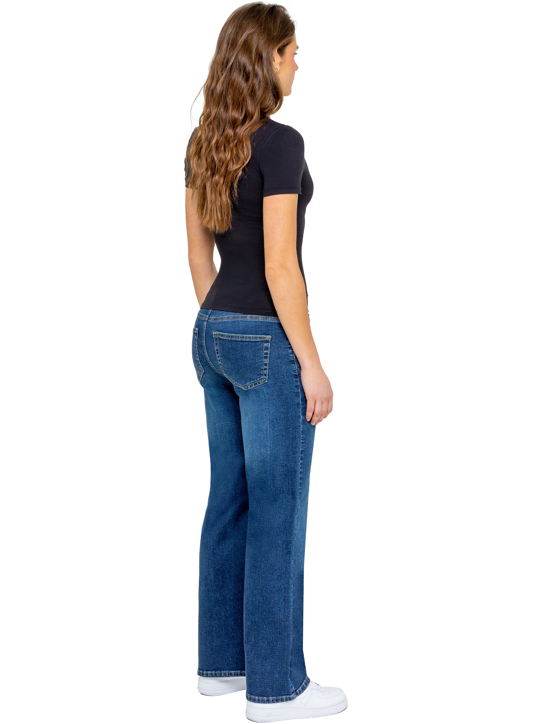 Enzo | Womens Wide Leg Jeans