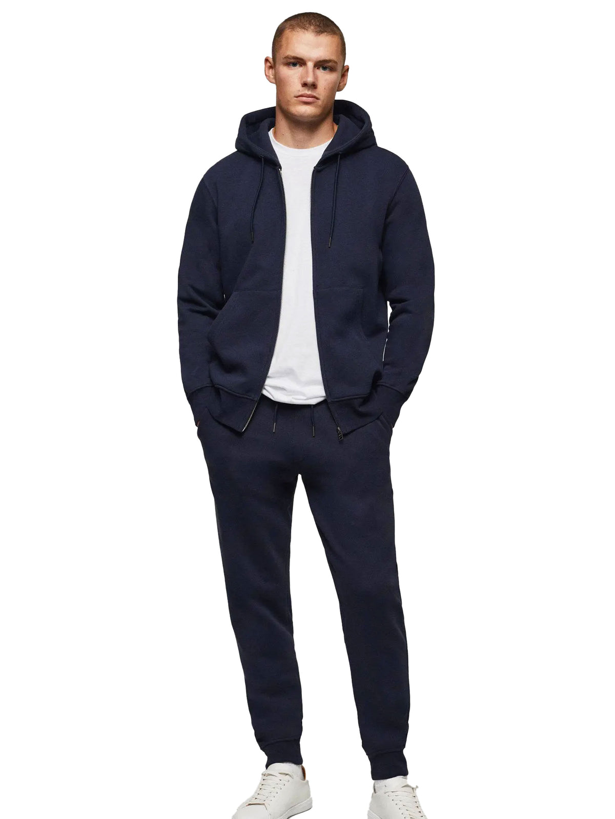 Kruze | Mens Pullover Hoodie Zipped Fleece Tracksuit Set
