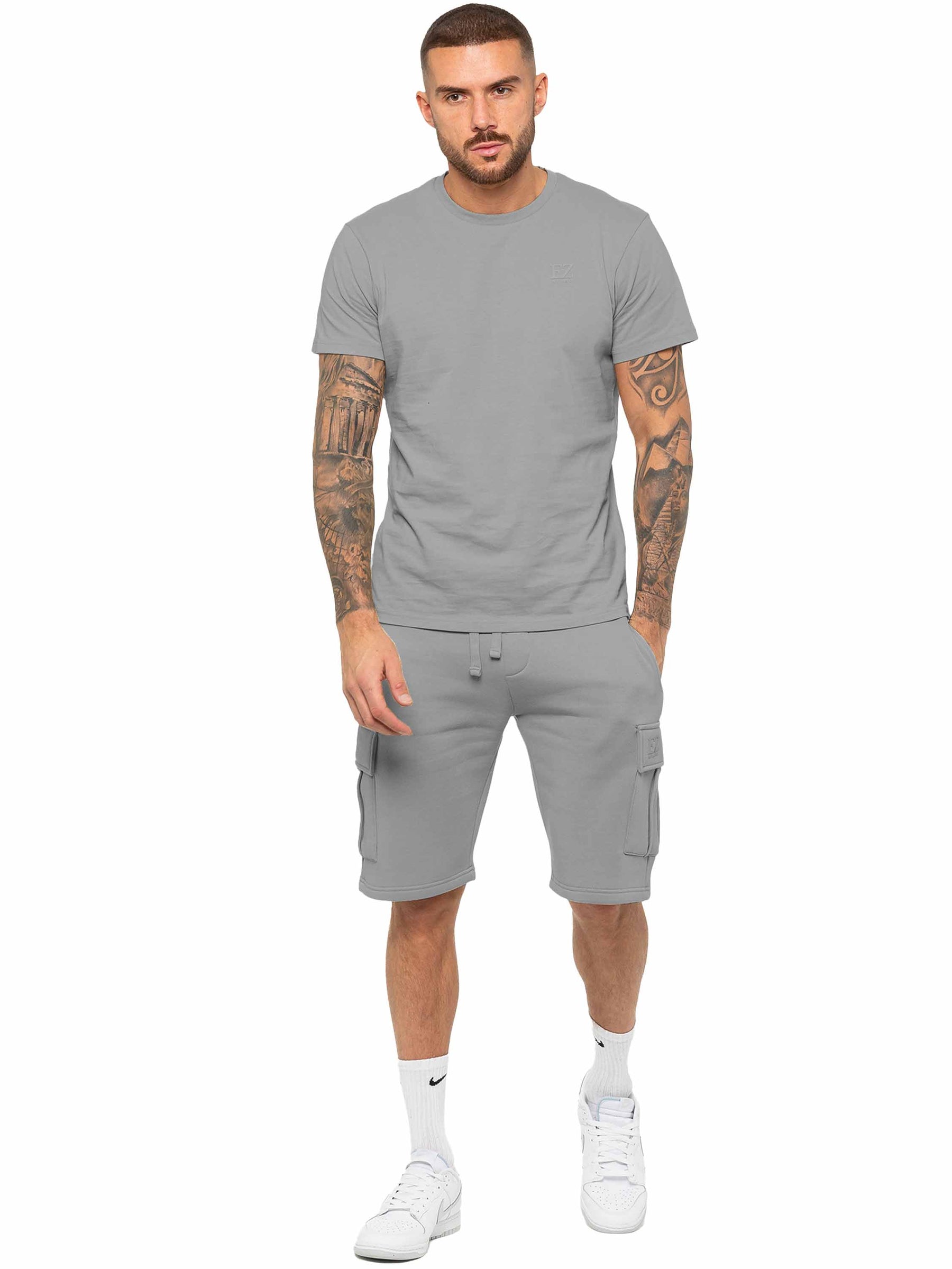 Enzo | Mens T-Shirt Tracksuit Set With Shorts