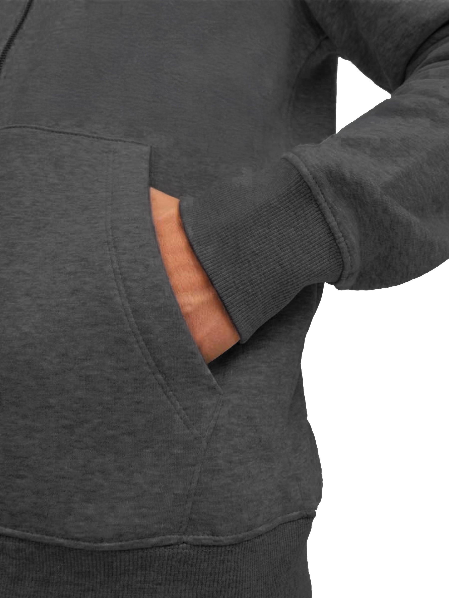 Kruze | Mens Pullover Hoodie Zipped Fleece Tracksuit Set
