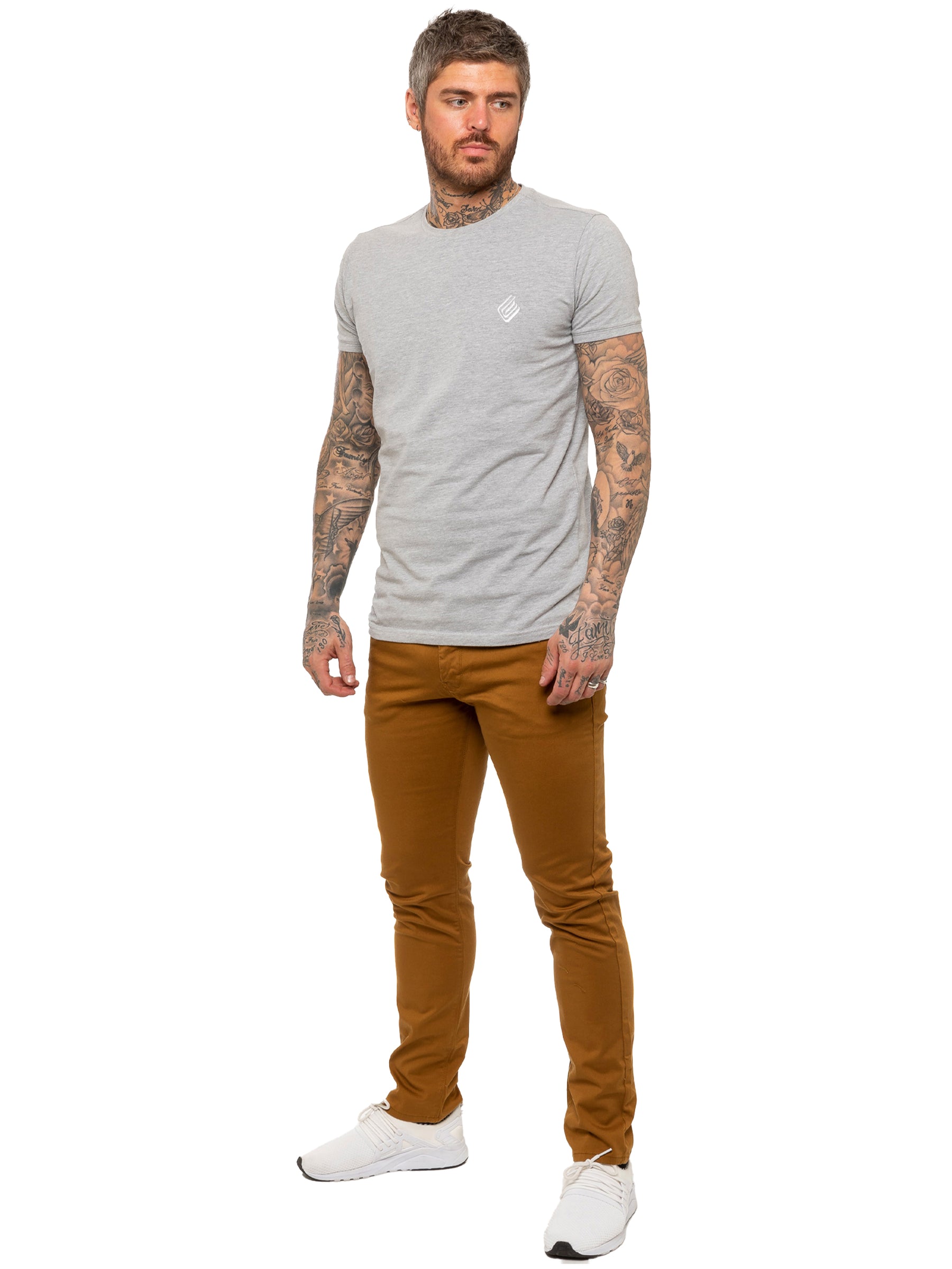 Kruze | Mens Slim Fit Stretch Chinos