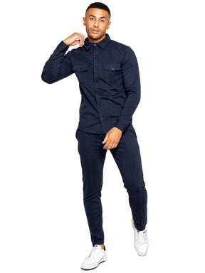 EZSH616 & EZJG618 Copy of Enzo | Mens Overshirt Tracksuit Set ENZO RAWDENIM