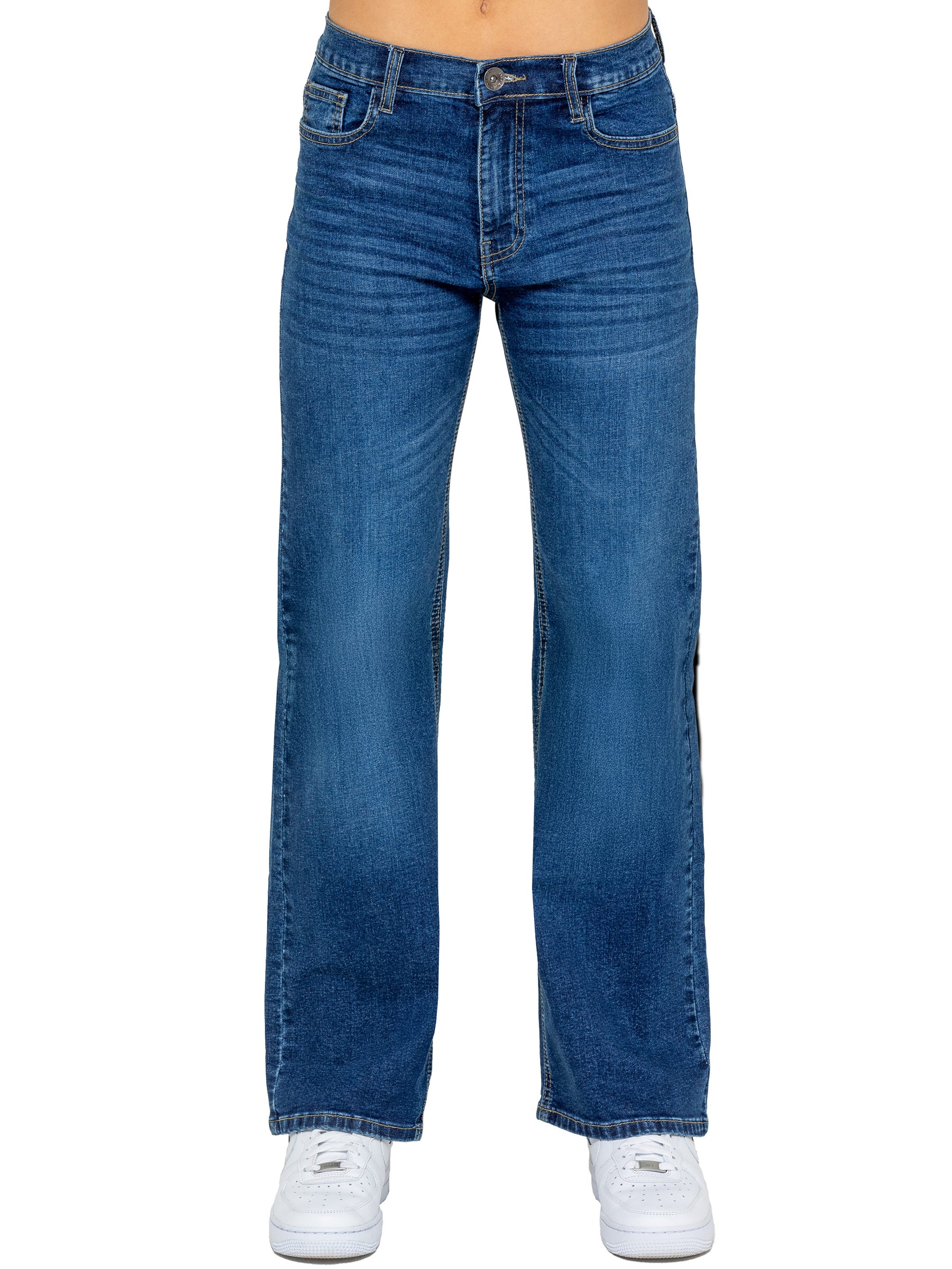 Enzo | Womens Wide Leg Jeans