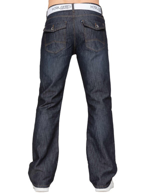 Kruze | Mens Bootcut Denim Jeans