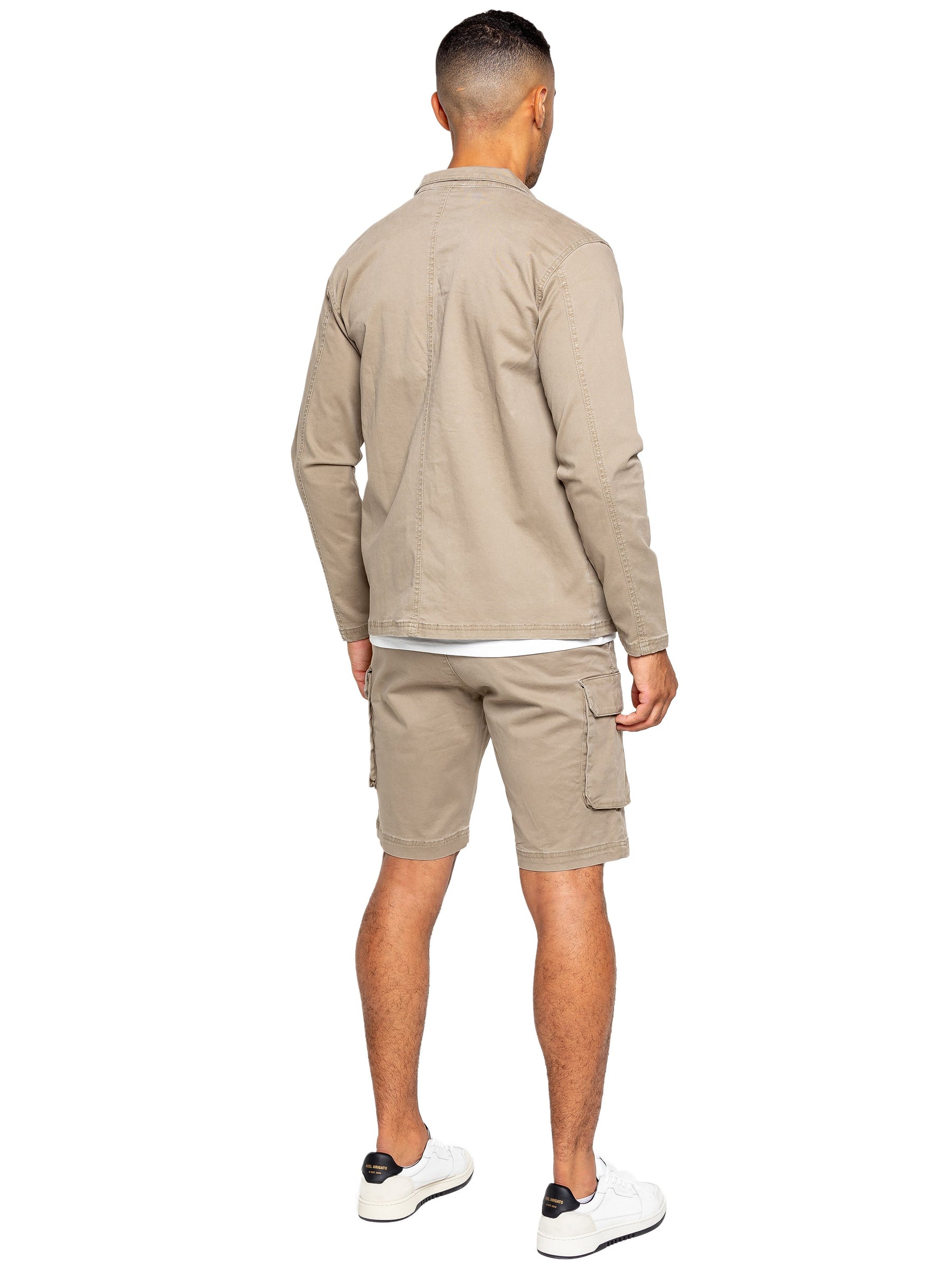 EZOS611 & EZS613 Copy of Enzo | Mens Cargo Overshirt Tracksuit With Shorts Set ENZO RAWDENIM