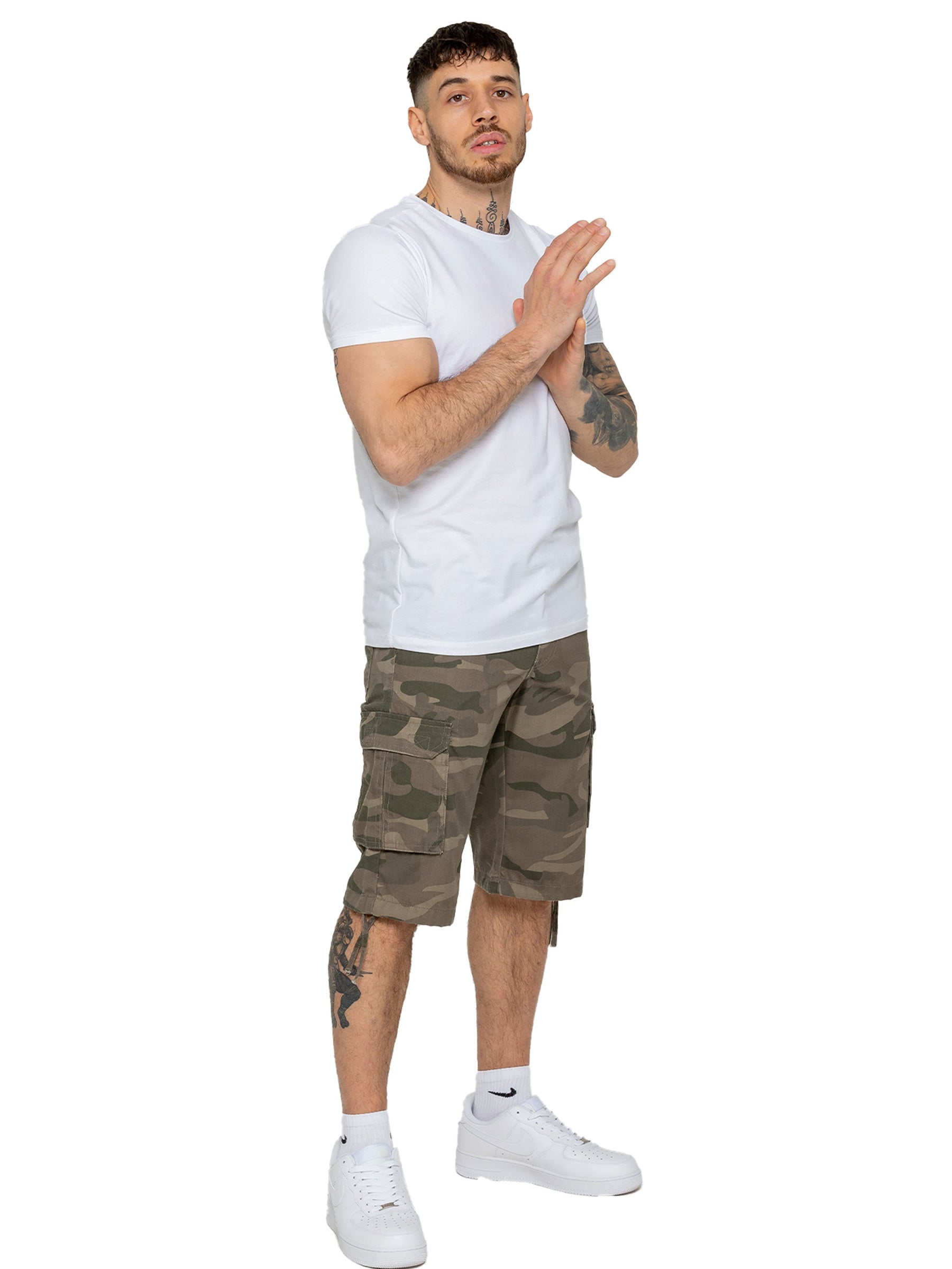 EZS409 Enzo | Mens Cargo Combat Camo Shorts (Copy) ENZO RAWDENIM