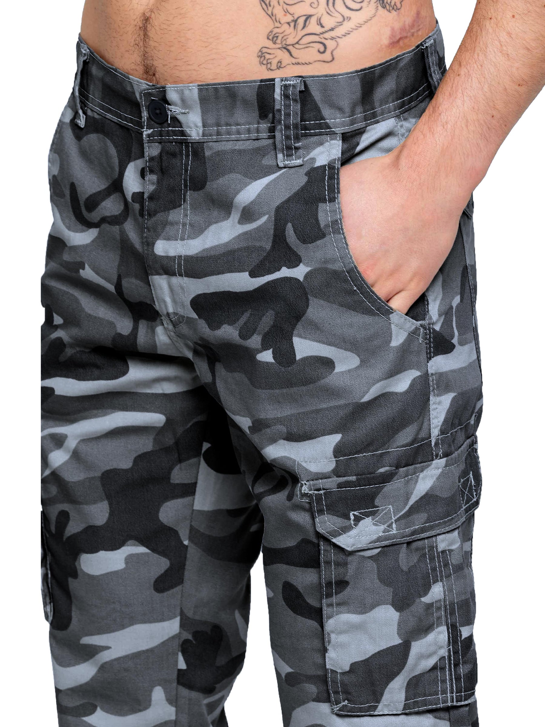 Kruze | Mens Cargo Camo Trousers