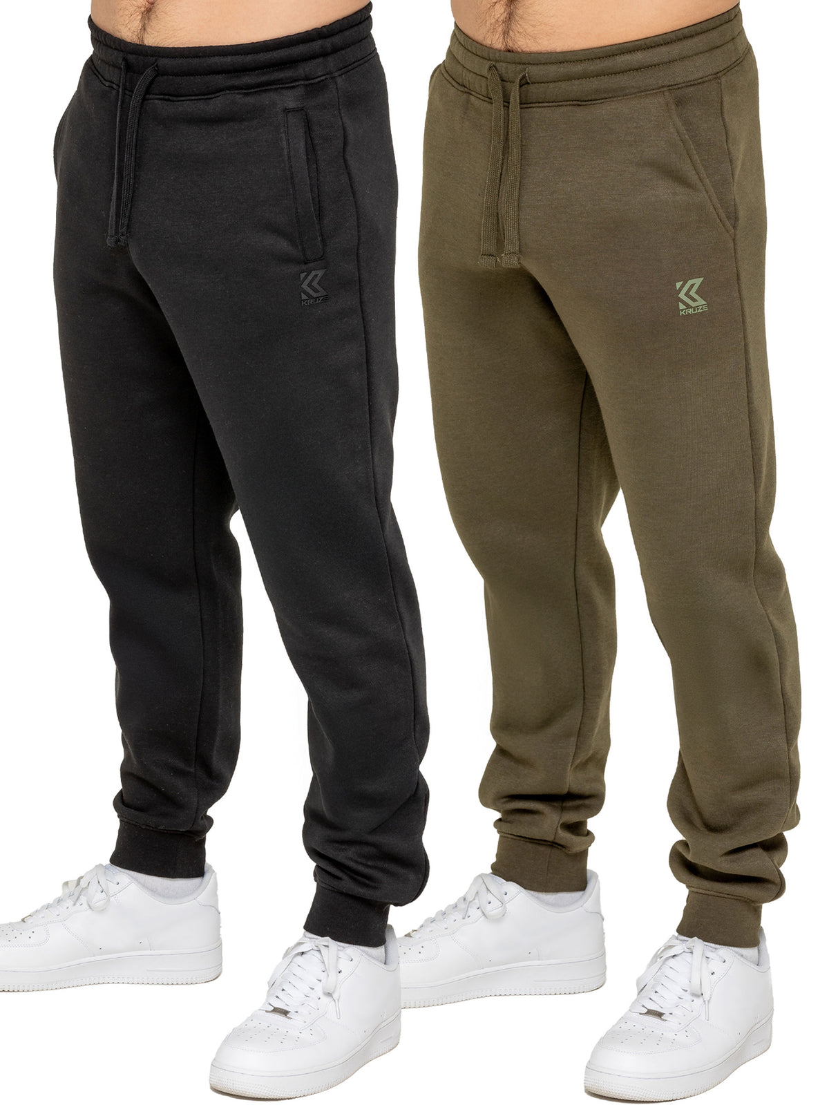 Kruze | Mens Fleece Joggers 2 Pack