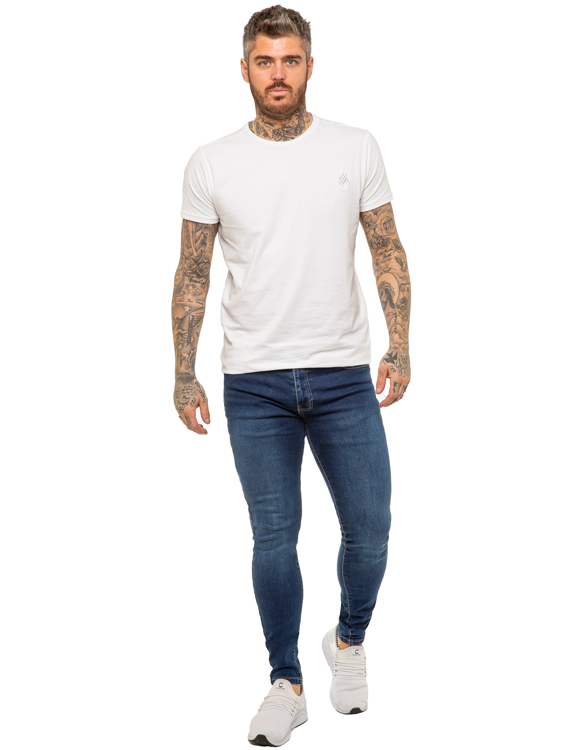 Enzo | Mens Designer Stretch Skinny Fit Jeans