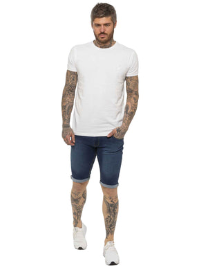 KZS122 Kruze | Mens Denim Skinny Stretch Shorts (Copy) KRUZE RAWDENIM