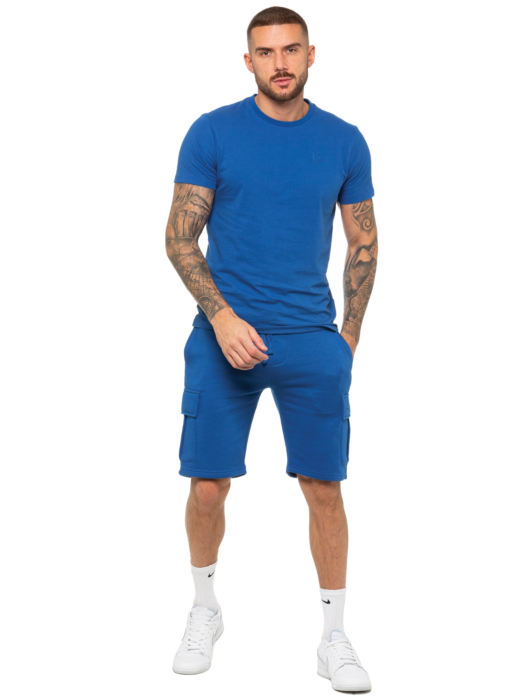 EZTS603 & EZSC602 Copy of Enzo | Mens T-Shirt Tracksuit Set With Shorts ENZO RAWDENIM