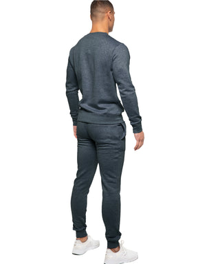 Kruze | Mens Pullover Hoodie Zipped Fleece Tracksuit Set