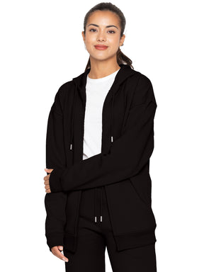 EZLHDZ596 Enzo | Womens Oversized Zipped Hoodie ENZO RAWDENIM