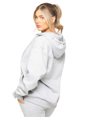 EZLHDZ596 NEW Womens Oversized Zipped Hoodie - Clearance ENZO RAWDENIM