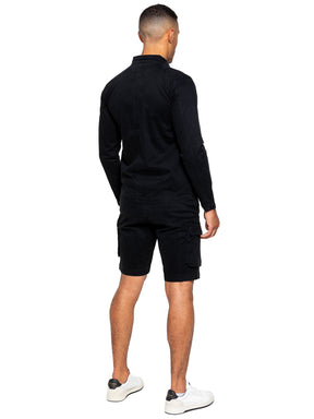 EZOS611 & EZS613 Enzo | Mens Cargo Overshirt Tracksuit With Shorts Set ENZO RAWDENIM