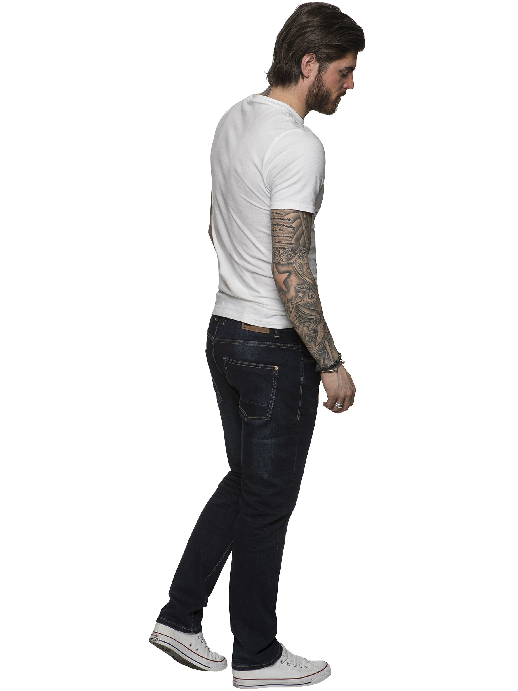 EM538 Copy of ETO | Mens Designer Tapered Fit Stretch Denim Jeans ETO RAWDENIM