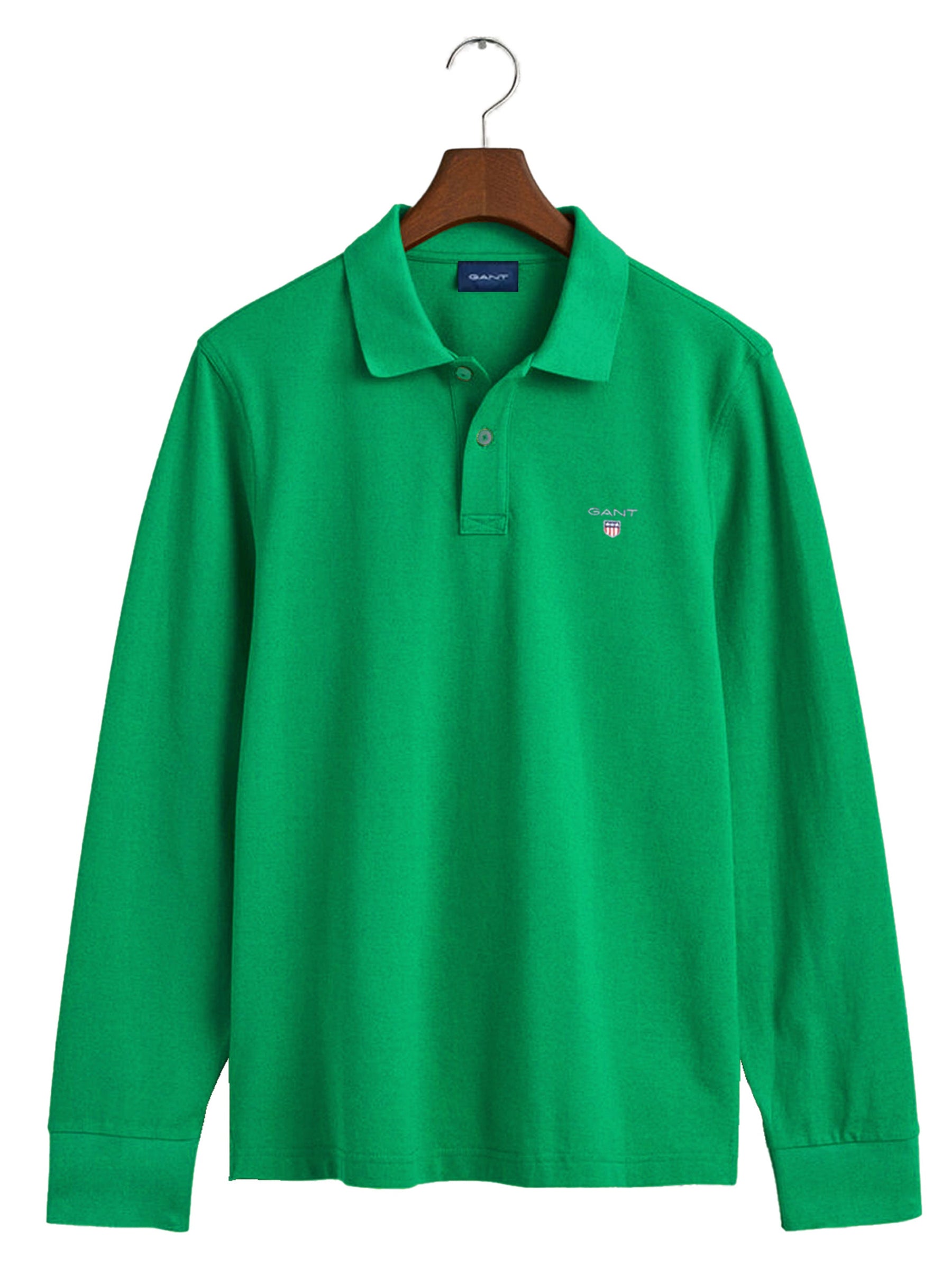 Gant Mens Long Sleeve Polo Shirt - Main Image