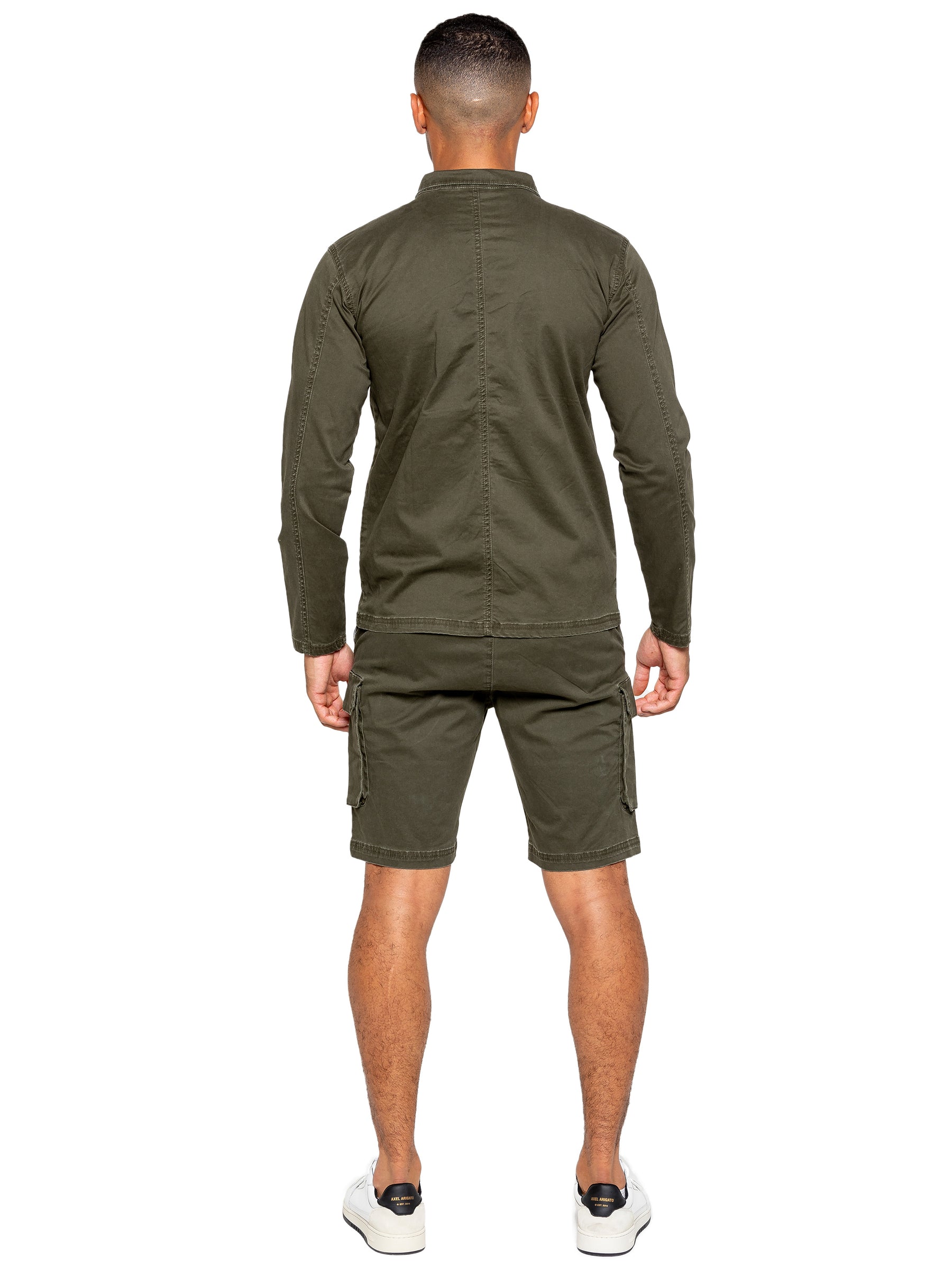 EZOS611 & EZS613 Enzo | Mens Cargo Overshirt Tracksuit With Shorts Set ENZO RAWDENIM