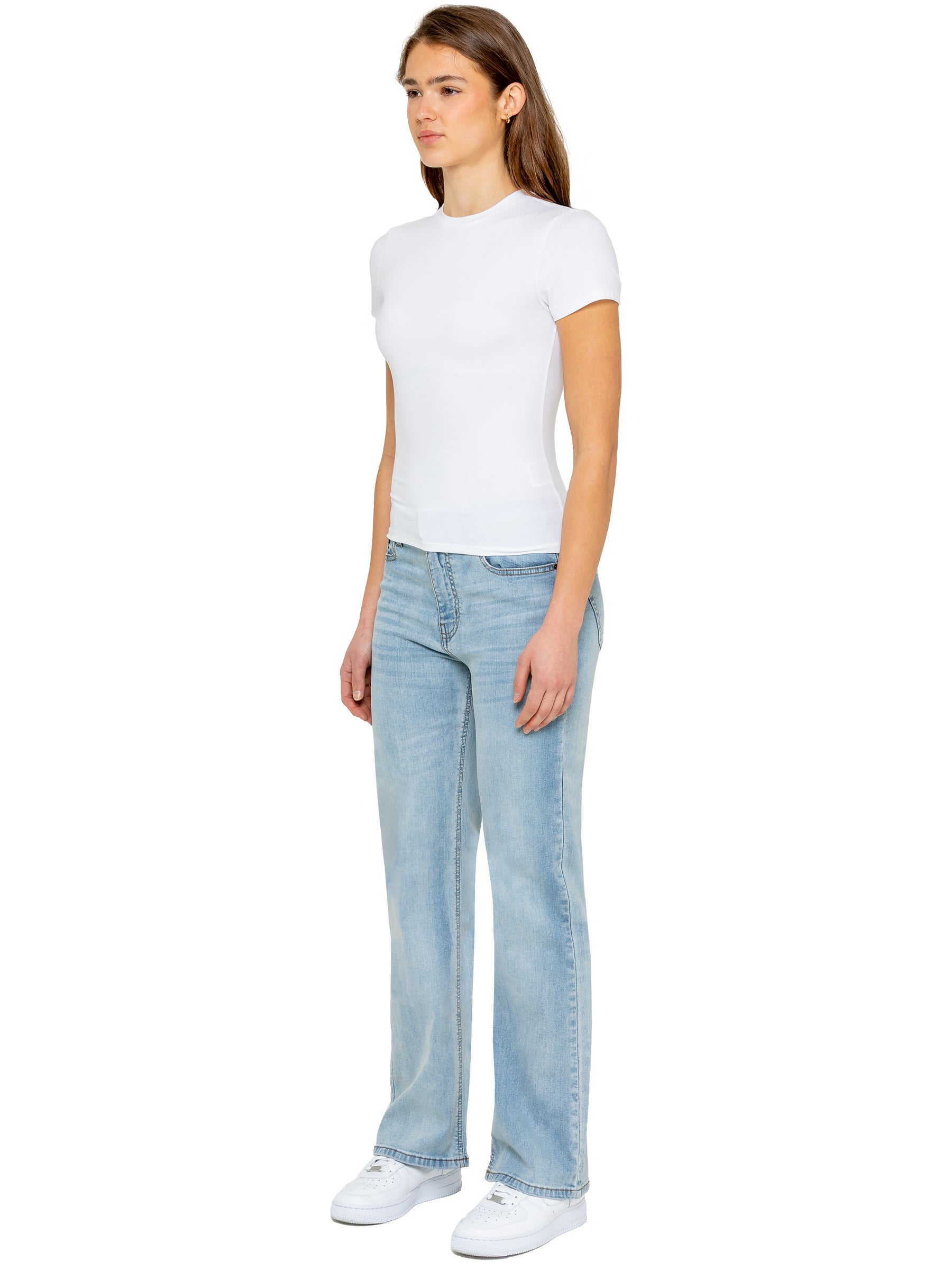 Enzo | Womens Wide Leg Jeans