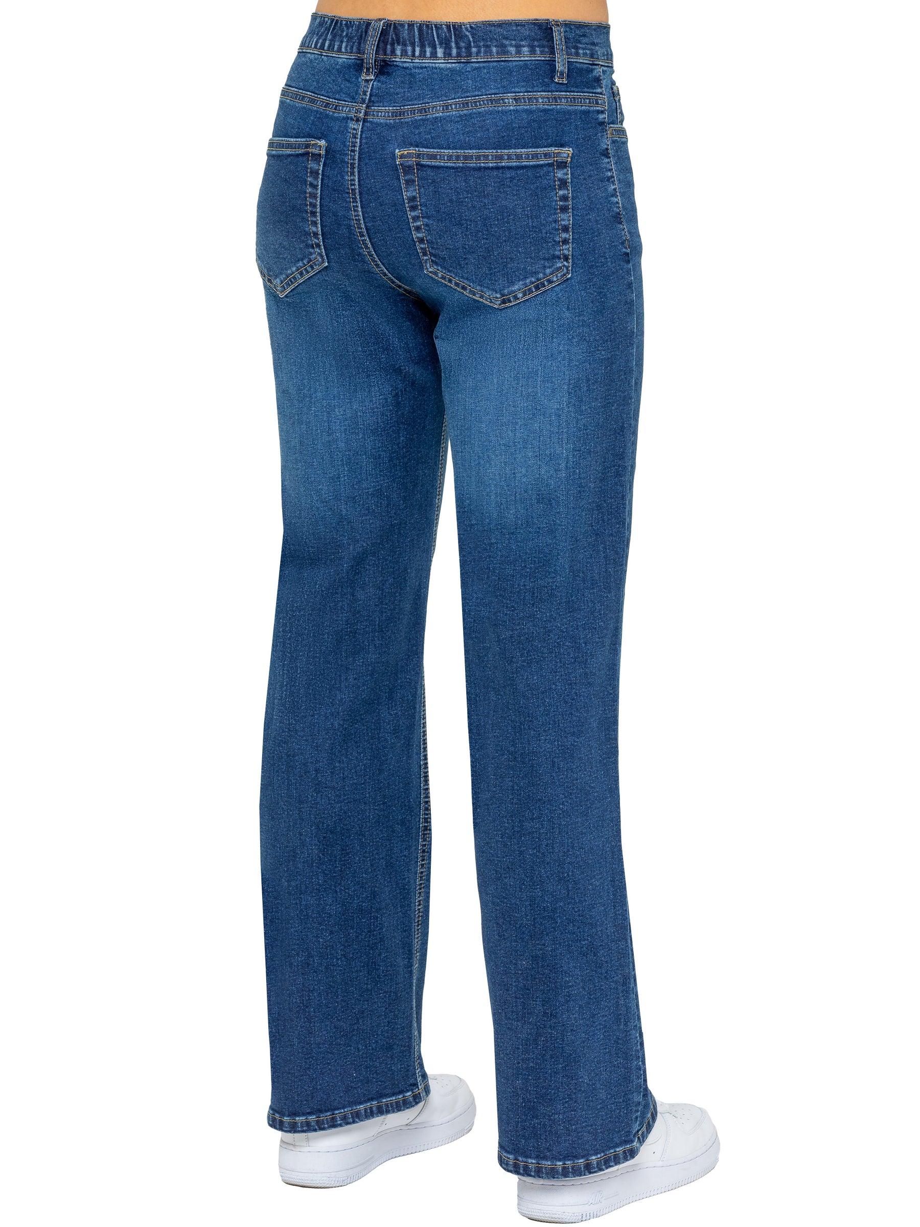 Enzo | Womens Wide Leg Jeans