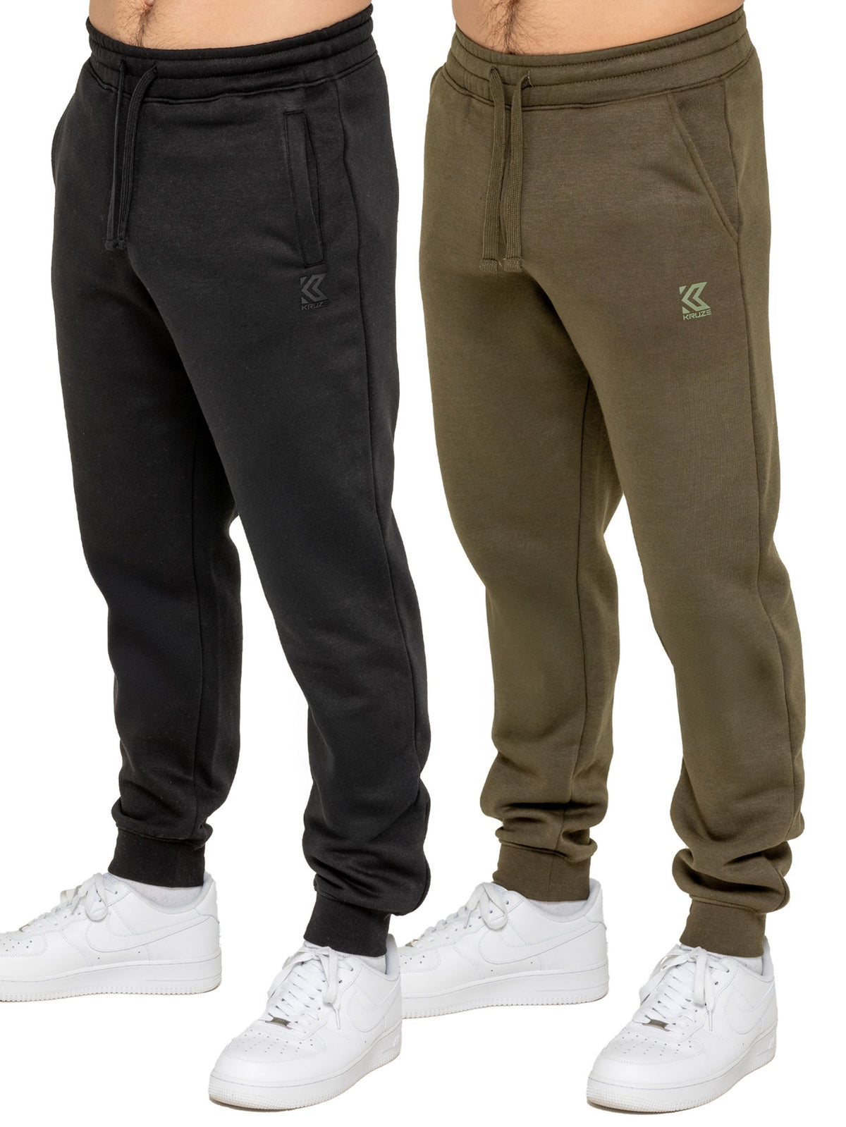 Kruze | Mens Fleece Joggers 2 Pack