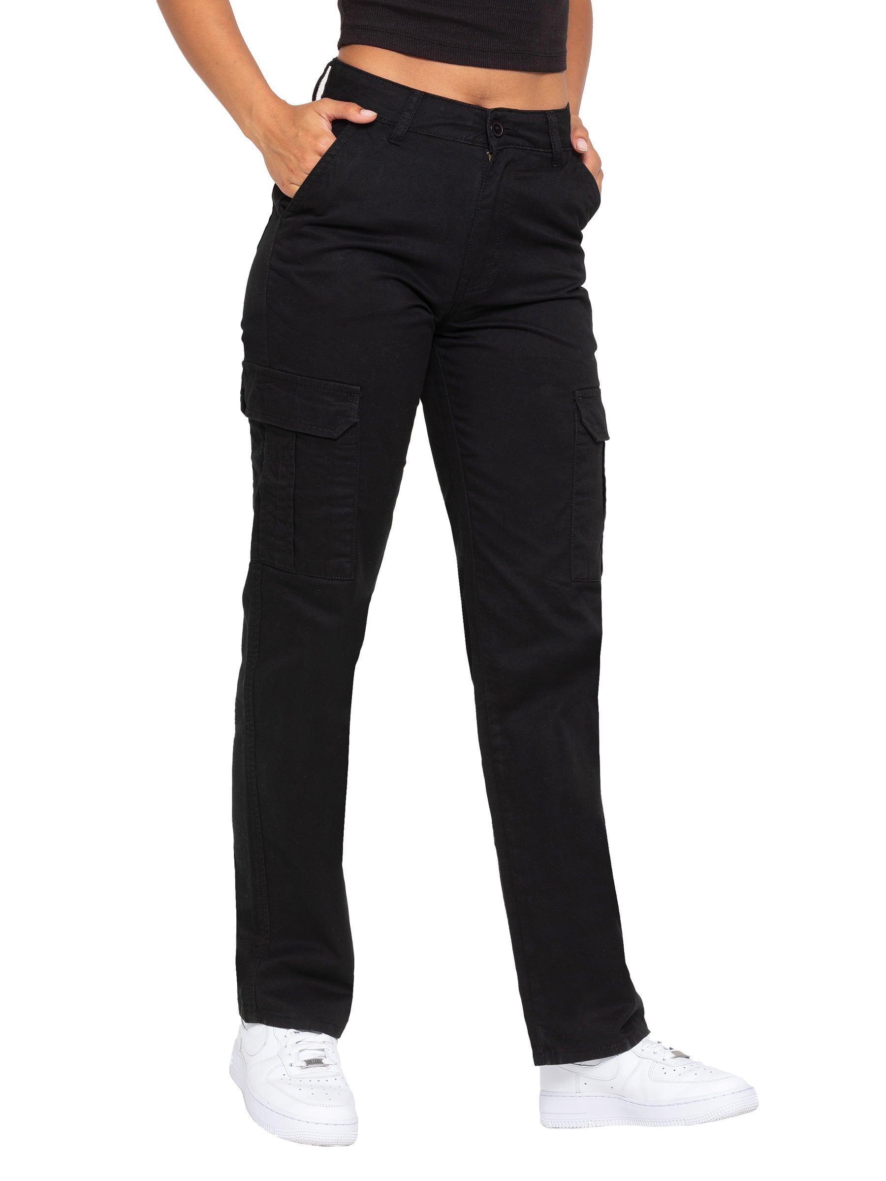 EZL624 Enzo |  Womens Cargo Denim Jeans ENZO RAWDENIM