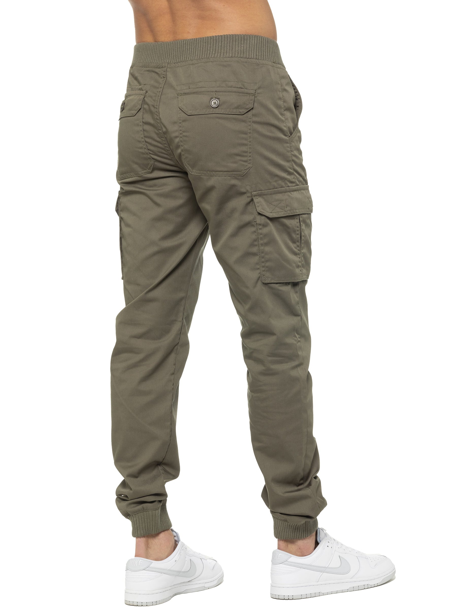 EZ409 Copy of ENZO Mens Military Combat Cuffed Camouflage Jeans ENZO RAWDENIM
