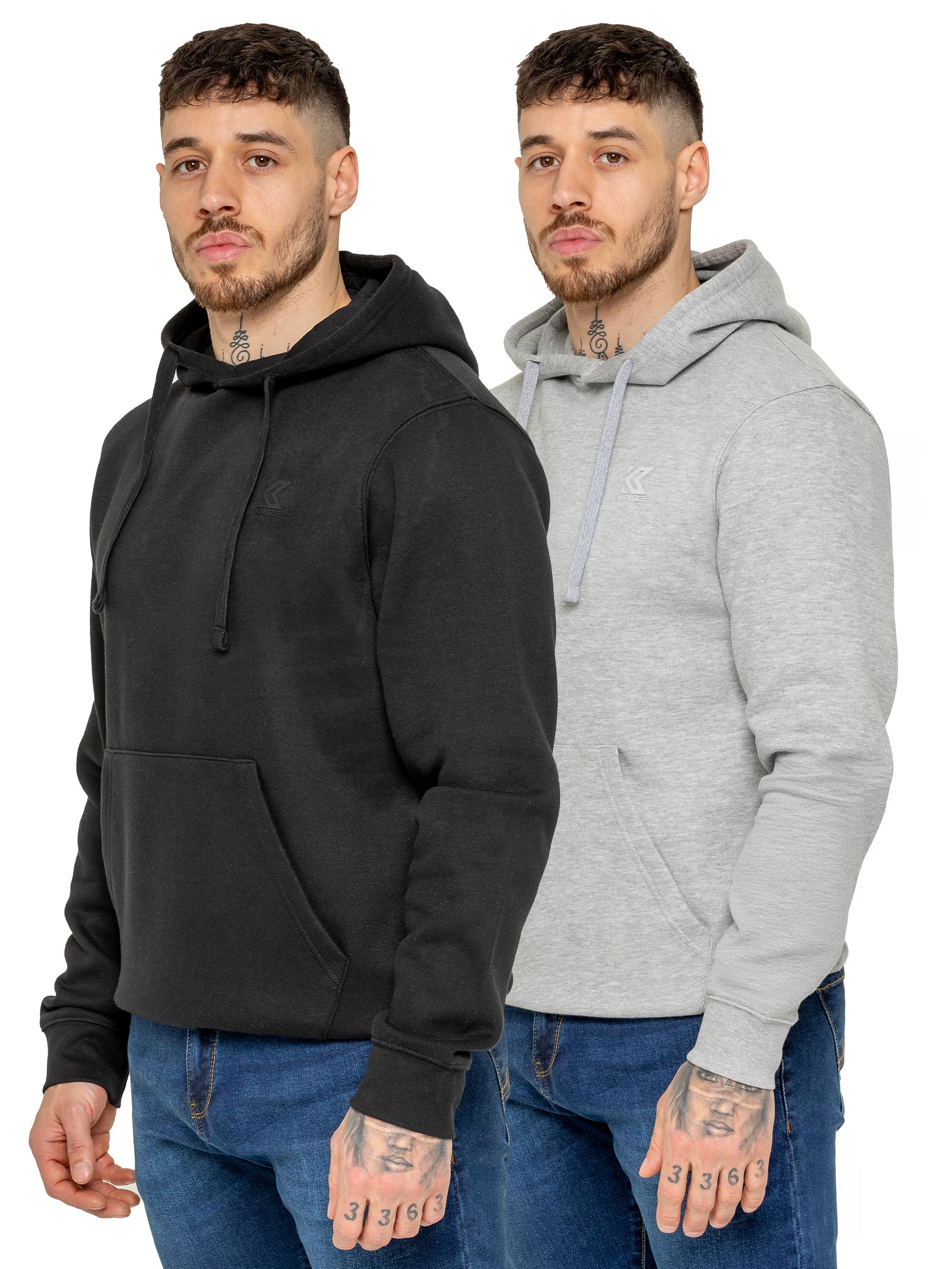 Kruze | Mens Fleece Hoodie 2 Pack