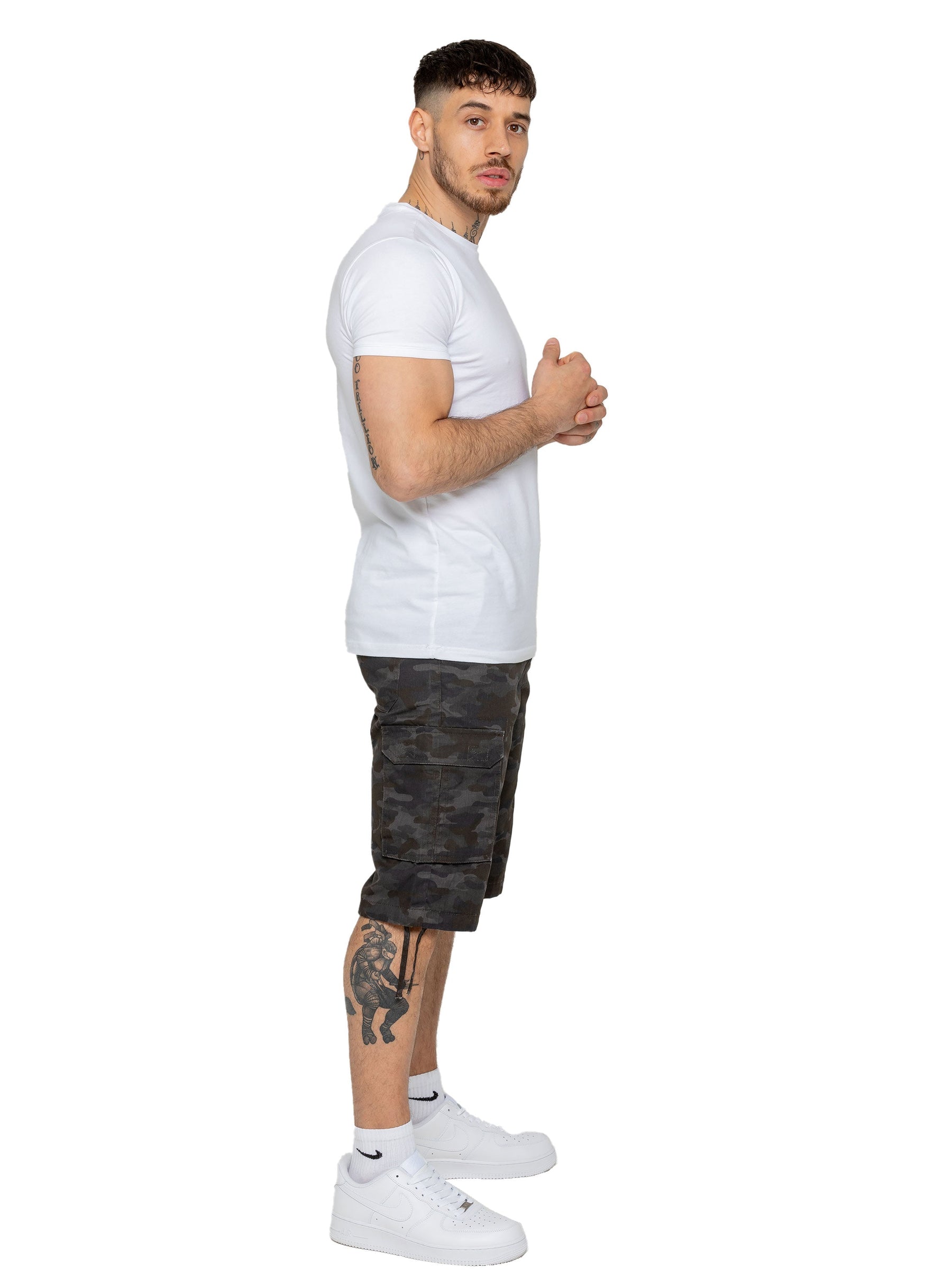 EZS409 Enzo | Mens Cargo Combat Camo Shorts (Copy) ENZO RAWDENIM