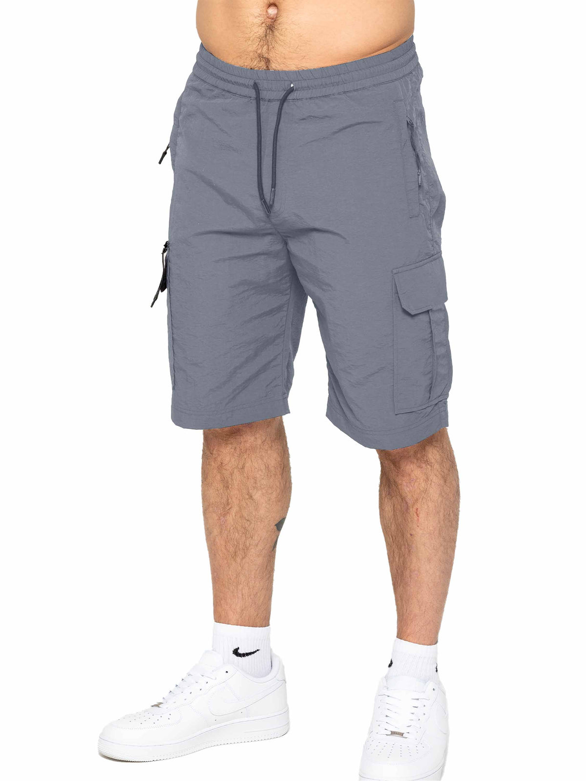 Enzo | Mens Poly Cargo Shorts