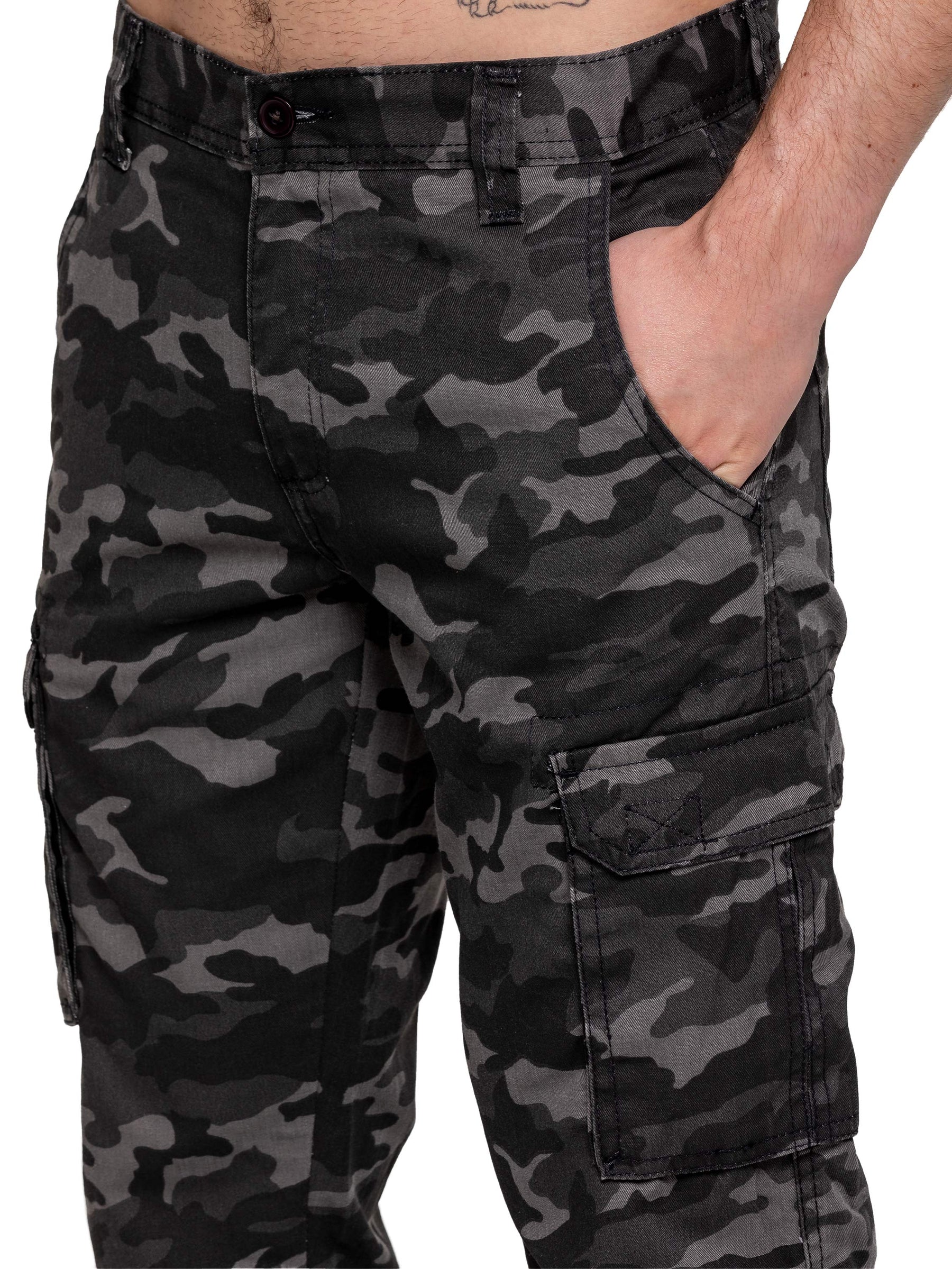 Kruze | Mens Cargo Camo Trousers