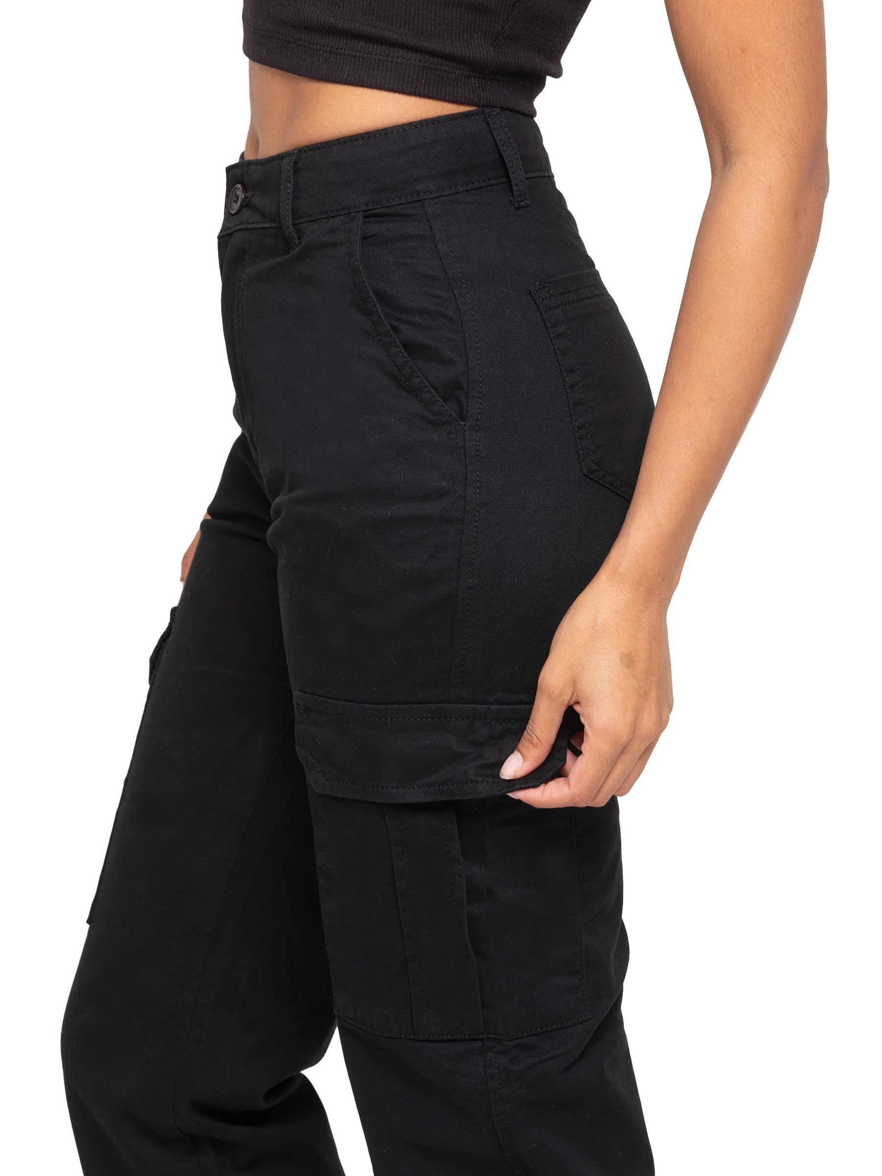 EZL624 Enzo |  Womens Cargo Denim Jeans ENZO RAWDENIM