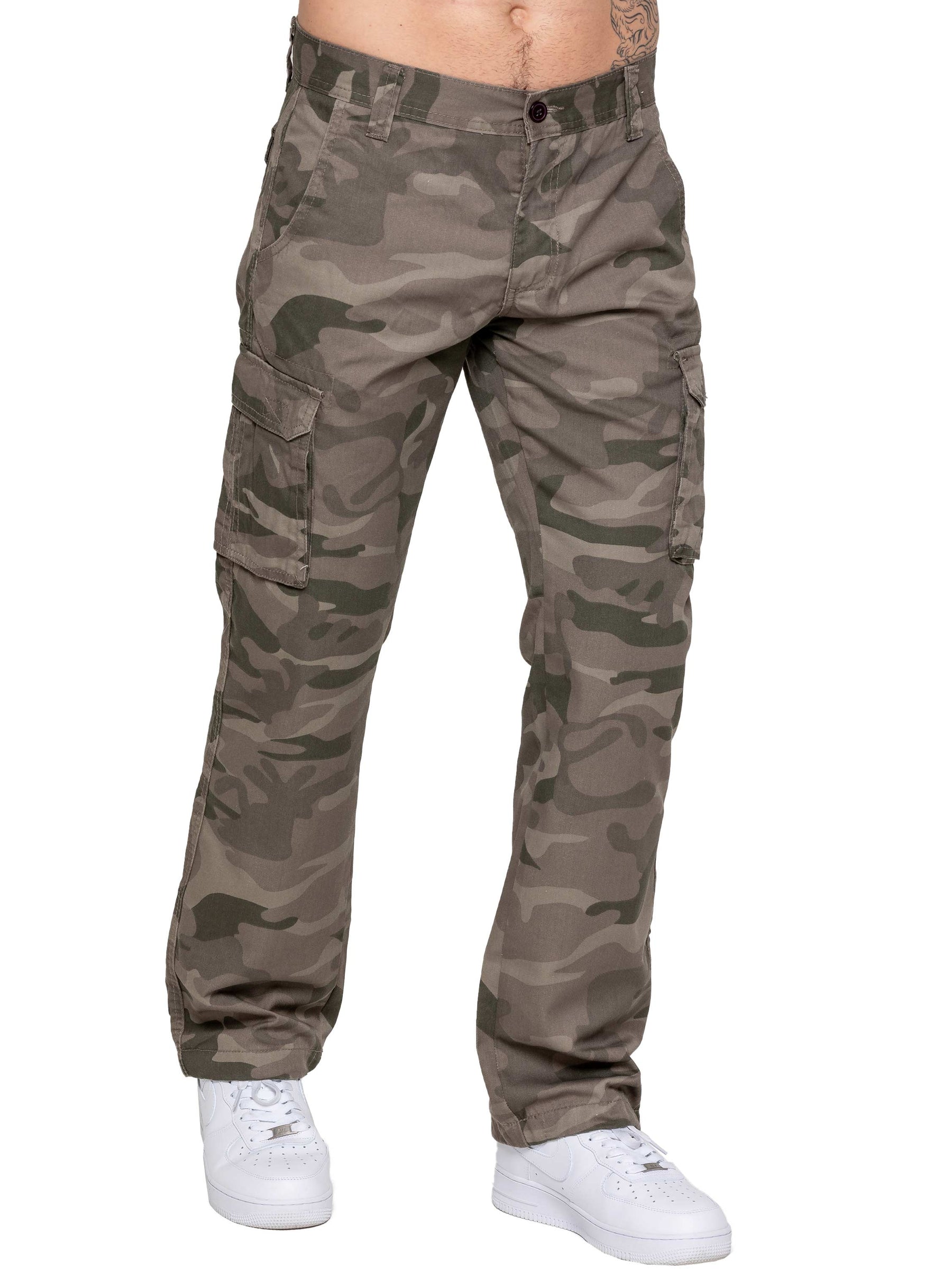 Kruze | Mens Cargo Camo Trousers