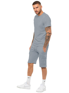 Enzo | Mens T-Shirt Tracksuit Set With Shorts