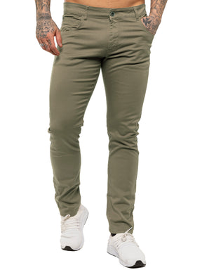 Kruze | Mens Slim Fit Stretch Chinos