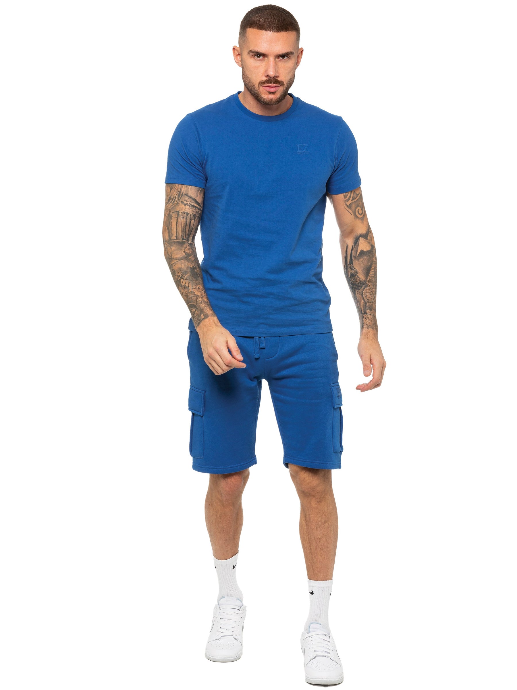 EZTS603 & EZSC602 Copy of Enzo | Mens T-Shirt Tracksuit Set With Shorts ENZO RAWDENIM