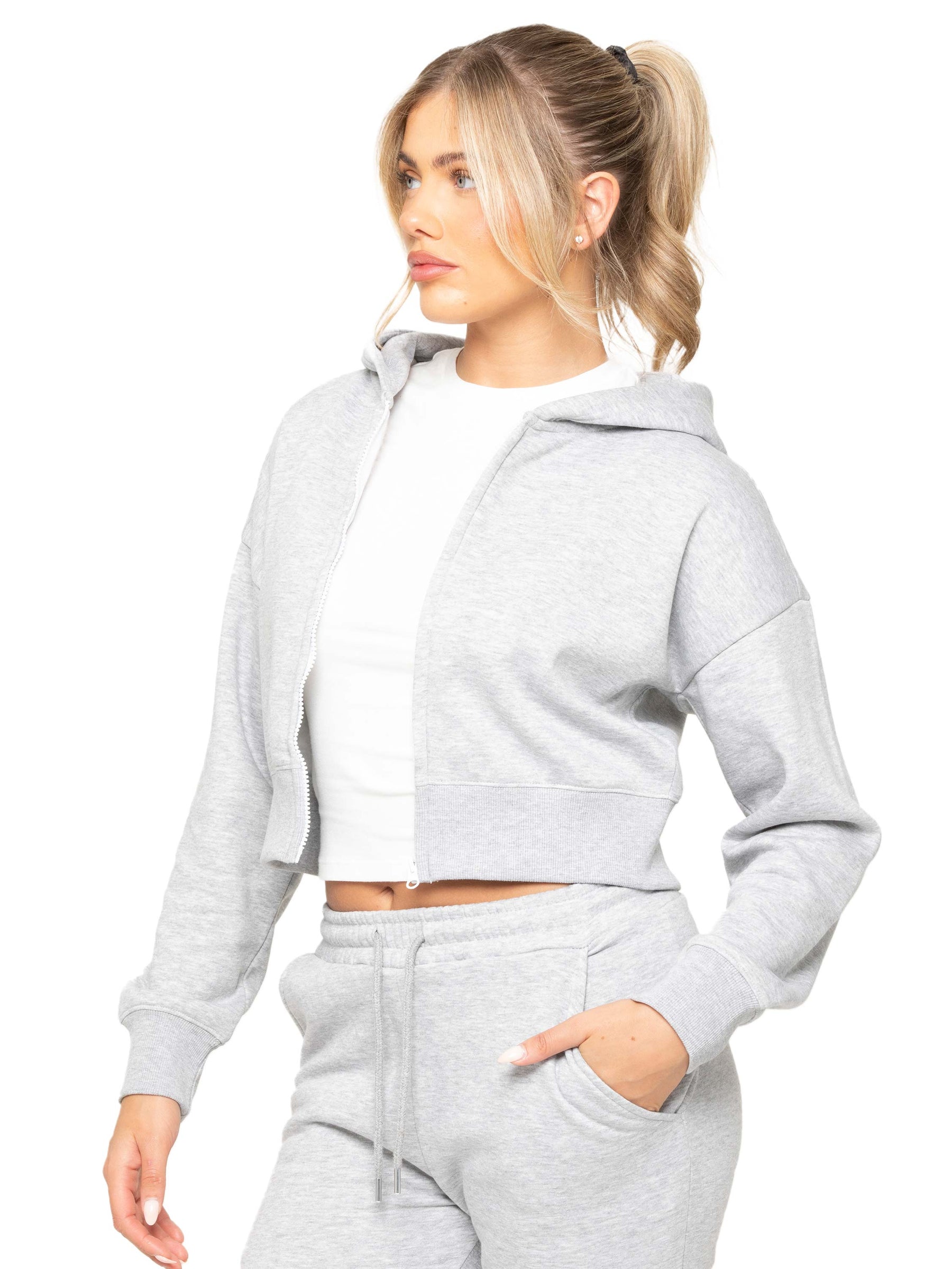 Enzo | Womens Cropped Zipped Hoodie