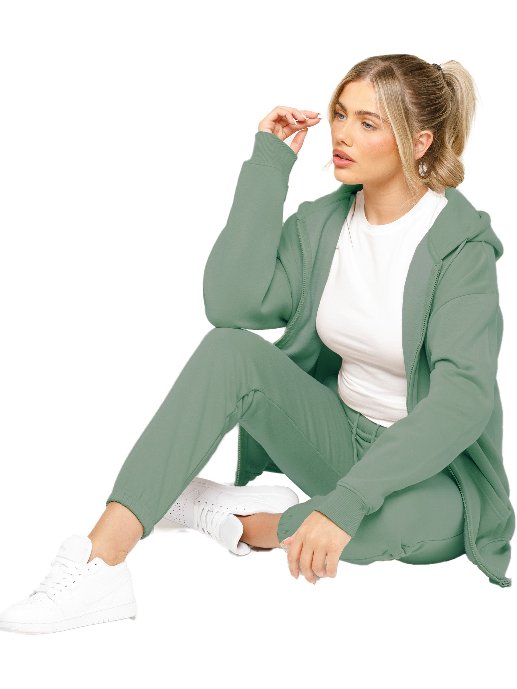 Enzo | Womens Oversized Zip Hoodie Tracksuit