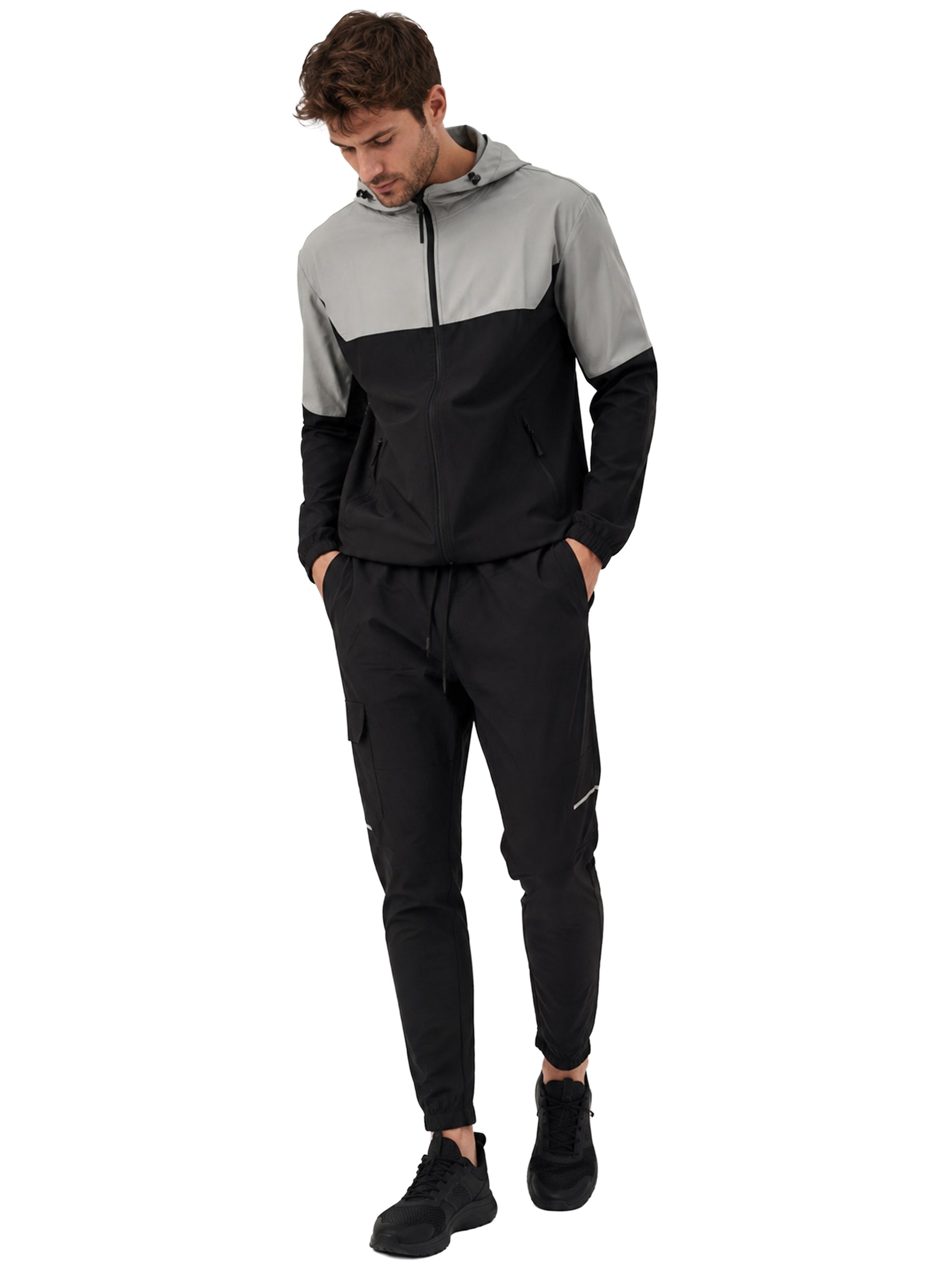 Kruze | Mens Colour Block Hooded Tracksuit Set