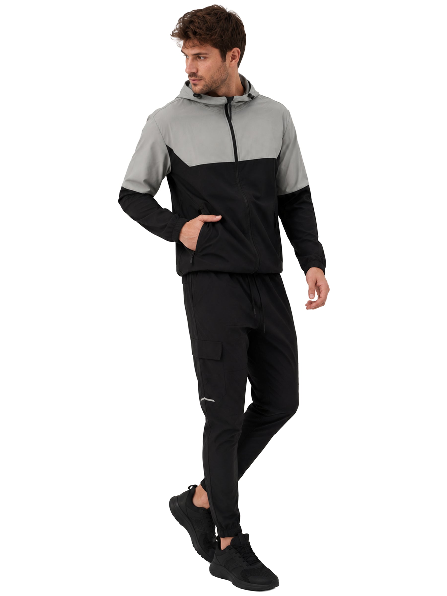 Kruze | Mens Colour Block Hooded Tracksuit Set