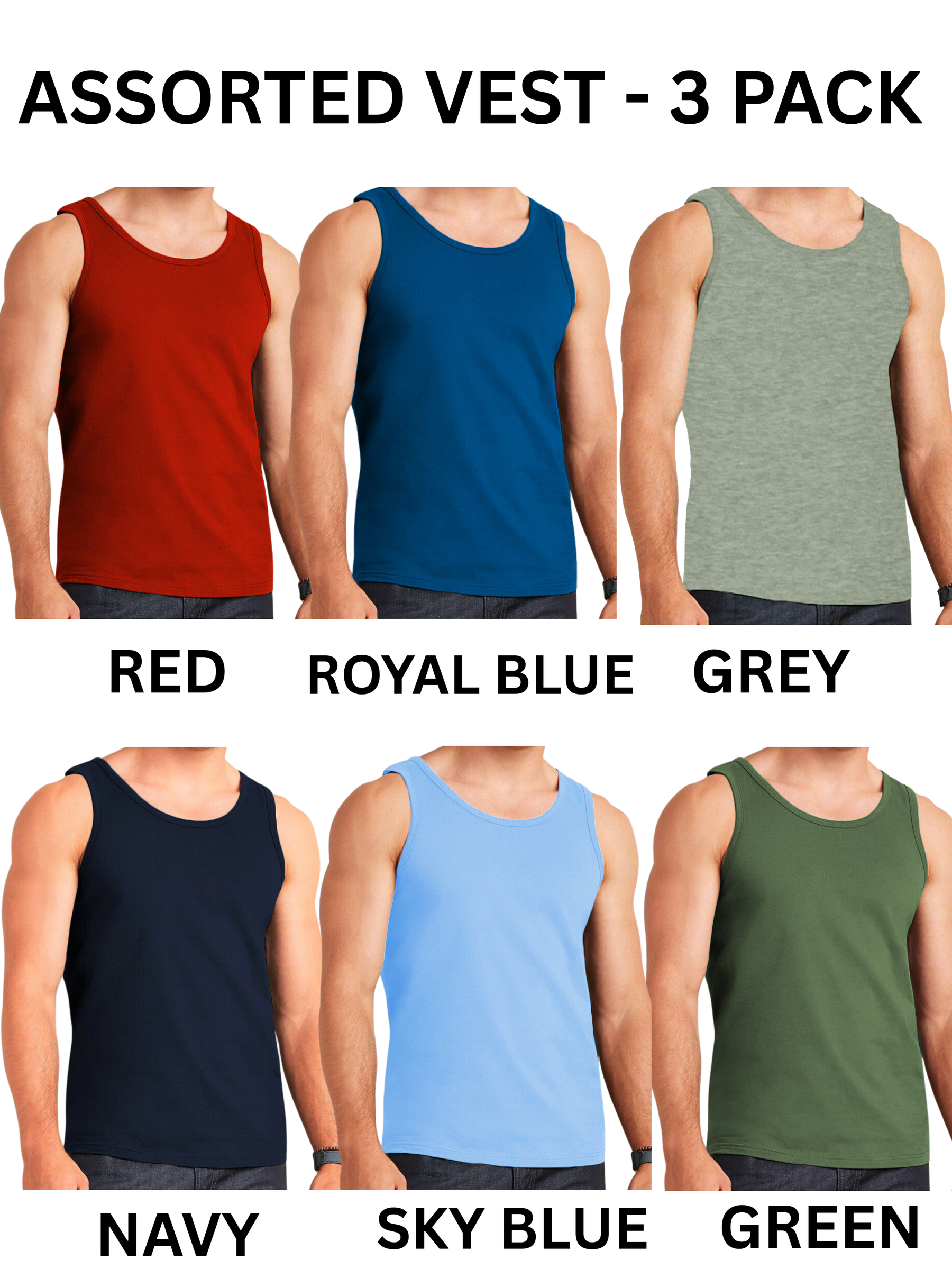 Mens Cotton Vest Casual Gym Tops