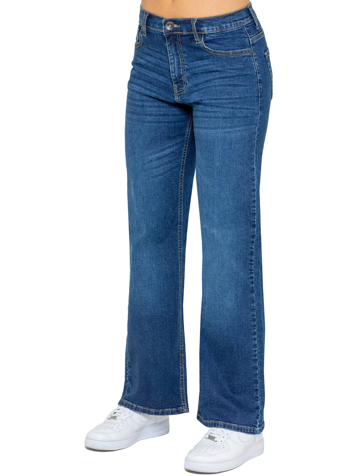 Enzo | Womens Wide Leg Jeans