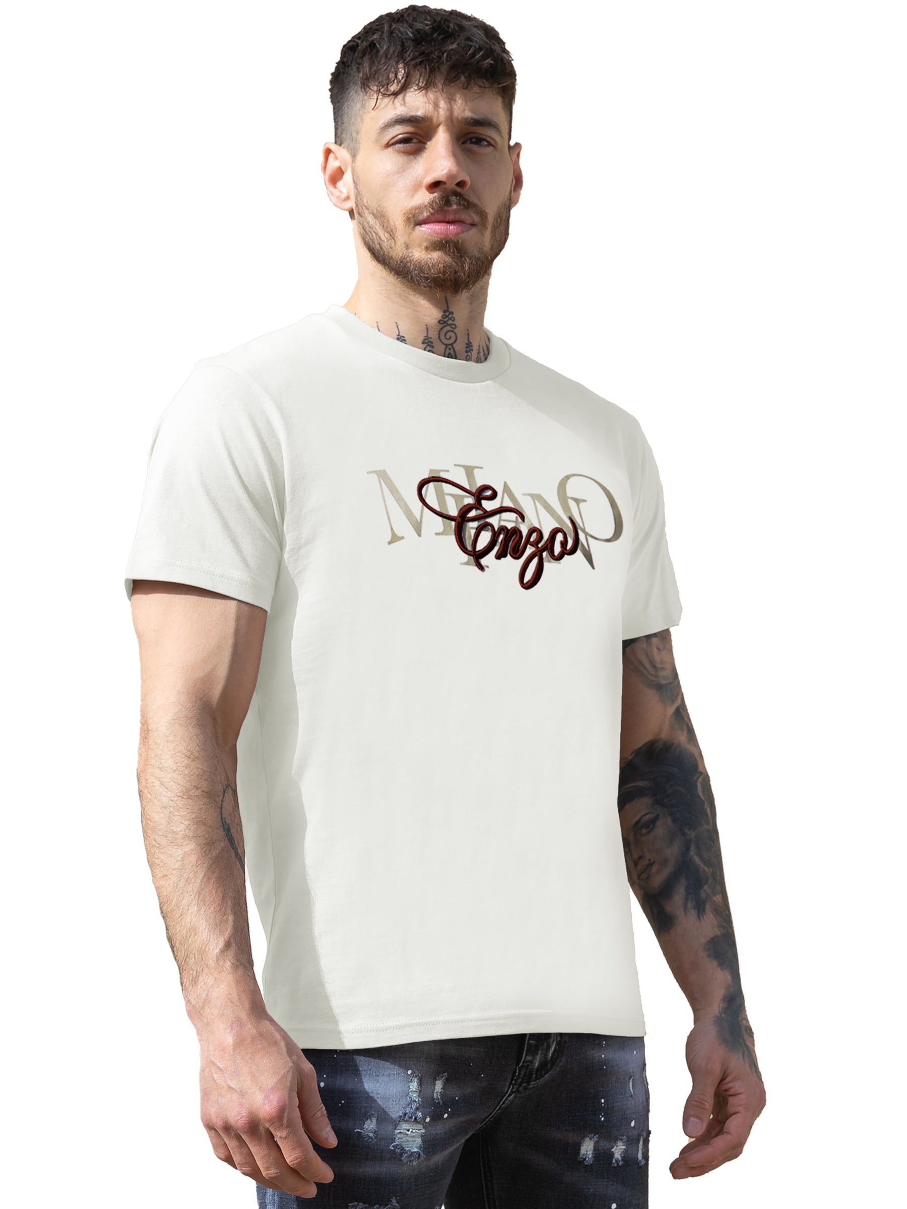 Enzo Milano | Mens Embroidered T-Shirt