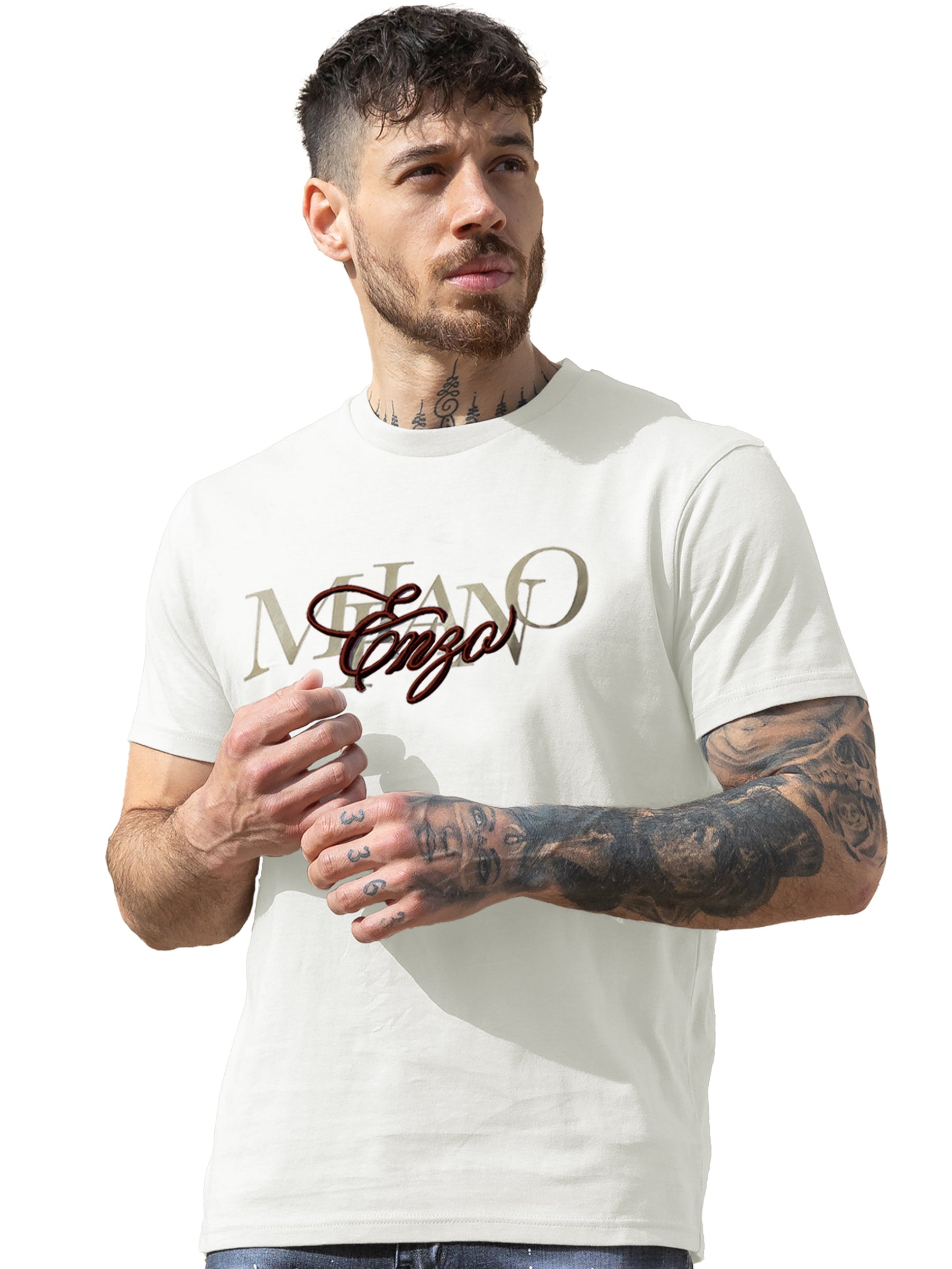 Enzo Milano | Mens Embroidered T-Shirt