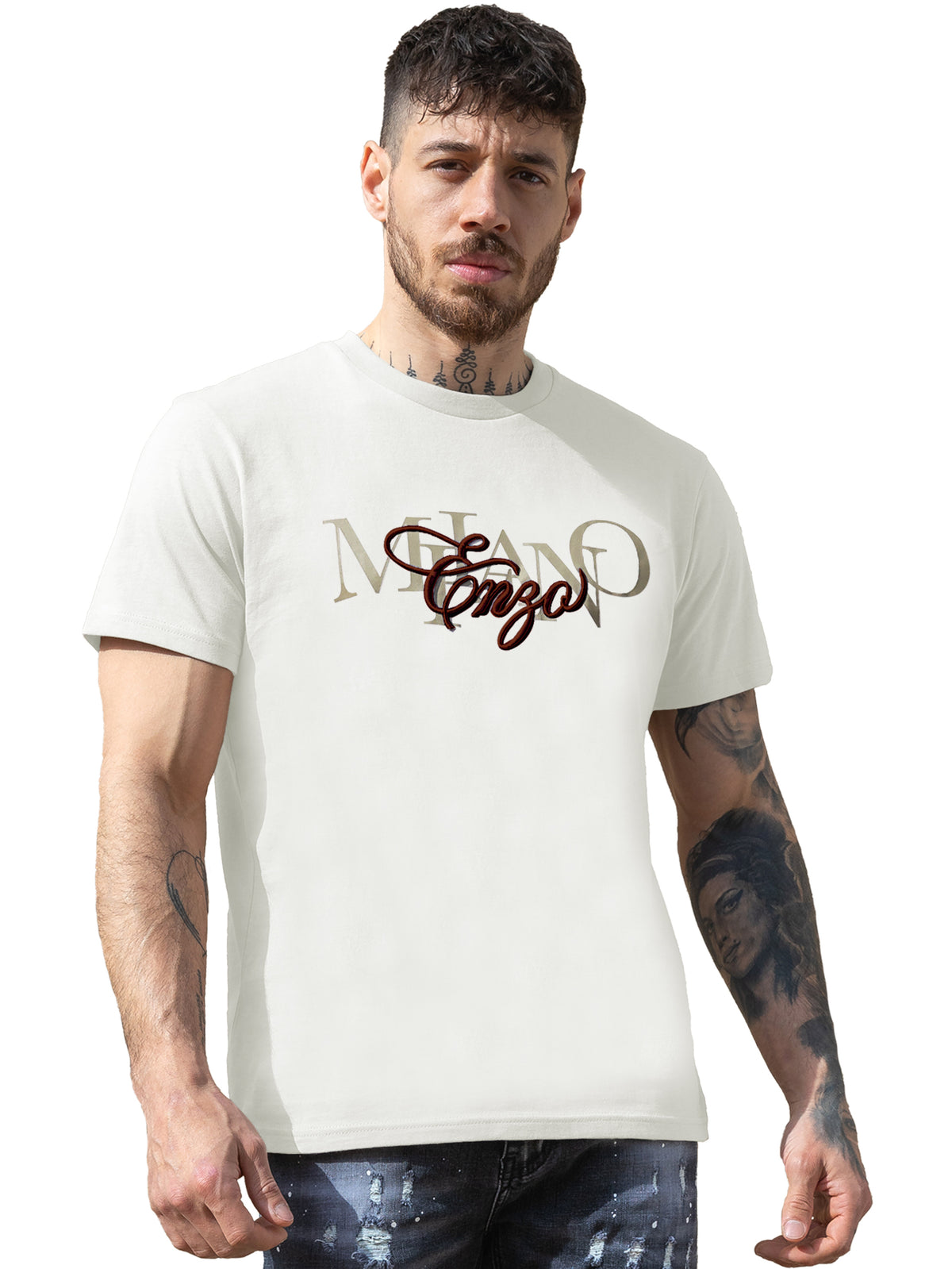 Enzo Milano | Mens Embroidered T-Shirt